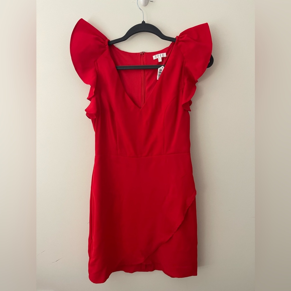 TCEC Red Ruffle Dress - NWT size small